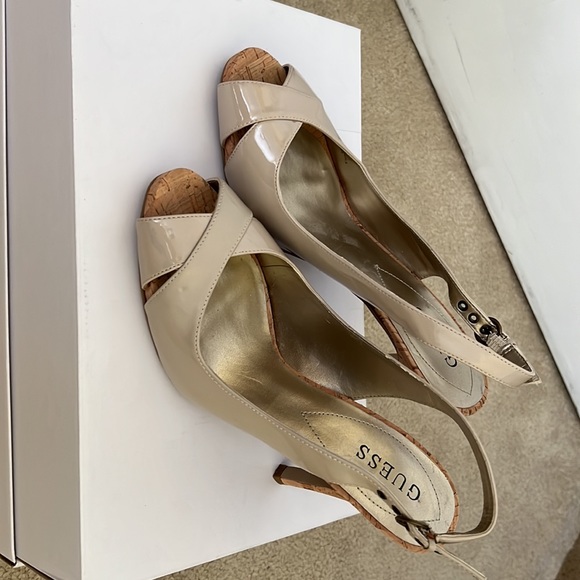 Guess Morissa Nude slingback heels with cork platform and heel - Picture 8 of 8